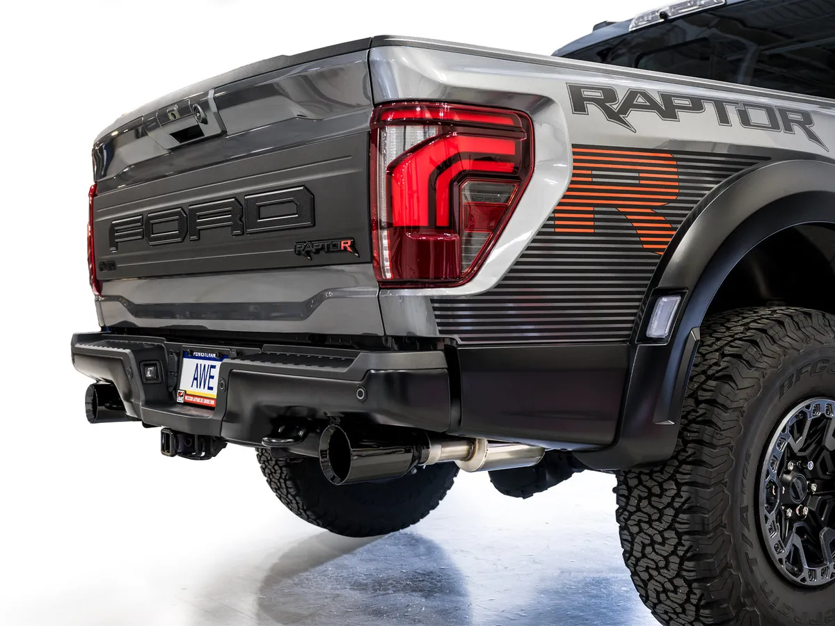 AWE SwitchPath™ Exhaust for Gen 3 Raptor R - Diamond Black Tips product image