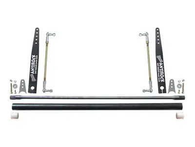 Rock Jock Antirock Sway Bar Kit Universal 45 Inch Bar 20 Inch Bent Steel Arms RockJock 4x4