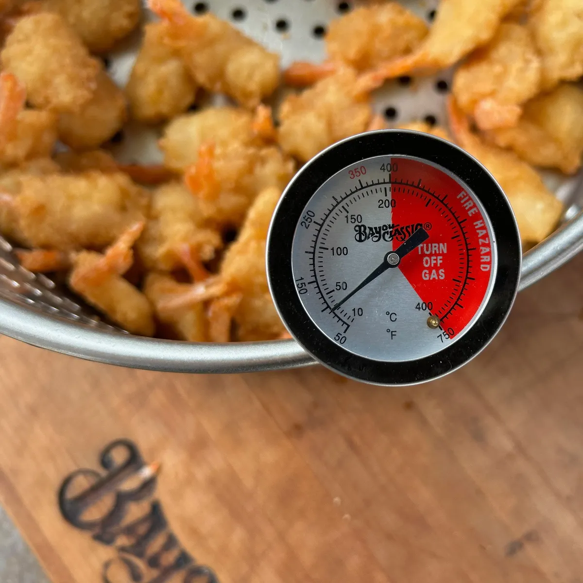 10qt Stainless Fry Pot With Lid Basket Thermometer product image