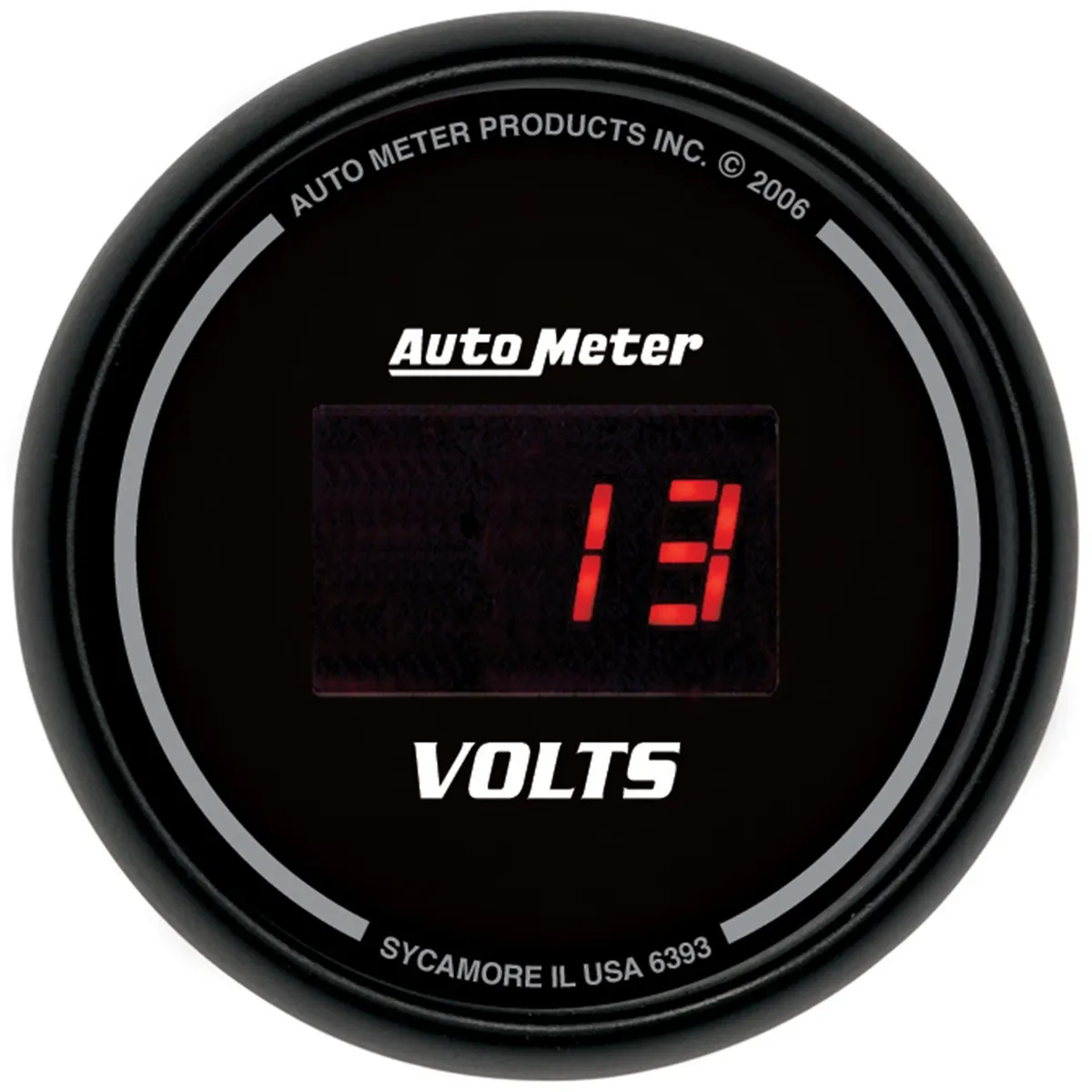 Gauge, Voltmeter, 2 1/16", 18V, Digital, Black Dial w/ Red LED product image