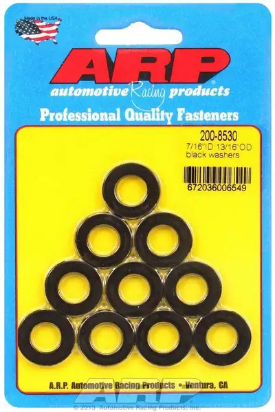 ARP Auto Racing Black Washers - 7/16 ID x 13/16 OD (10)