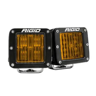 RIGID Industries SAE J583 Compliant Selective Yellow Fog Light Pair D-Series Pro Street Legal Surface Mount Rigid Industries
