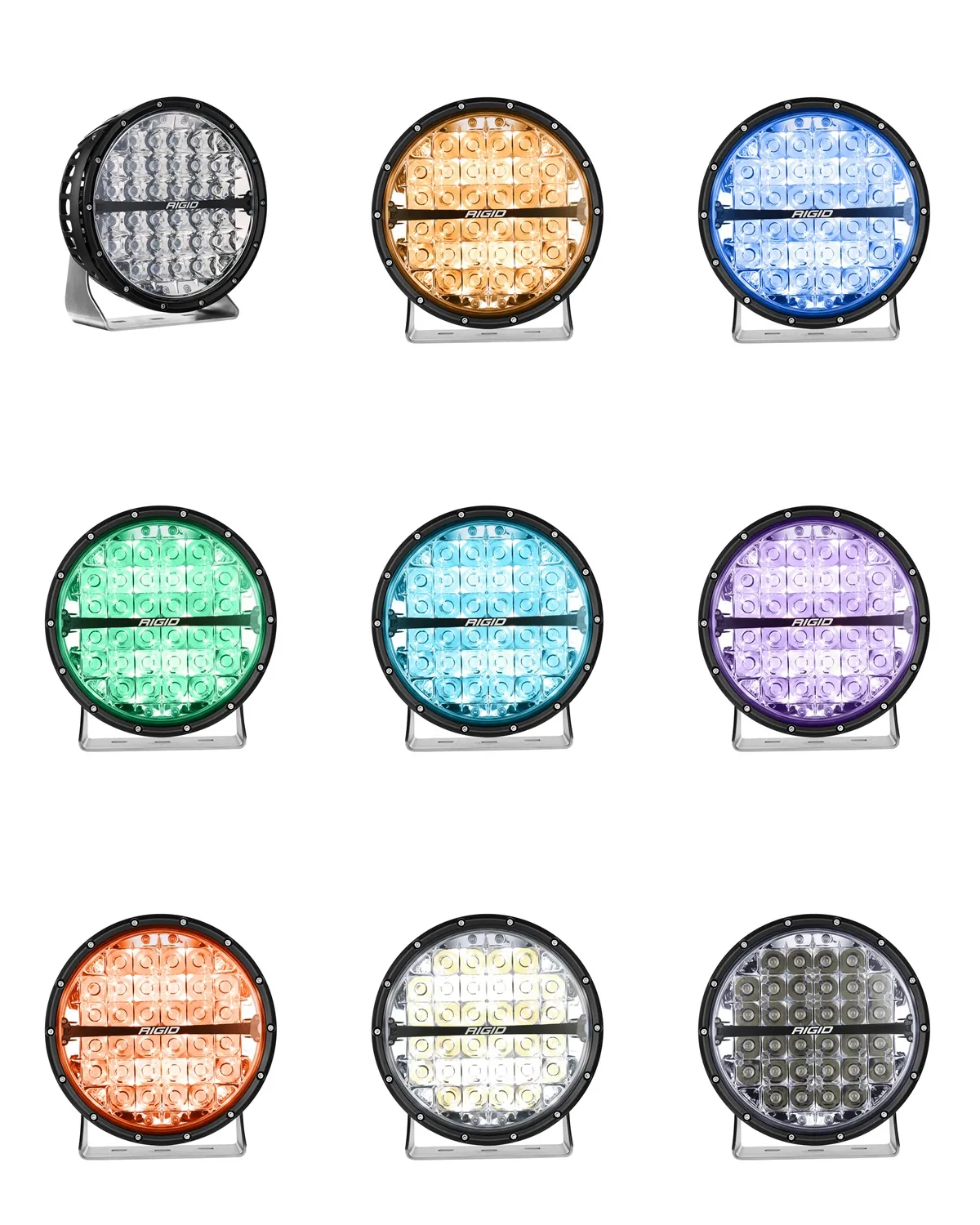Rigid 360-Series 9 Inch Round LED Off-Road Spot Beam Pattern For Moderate Speed (20-50 Mph) And Rgbw Backlight Single product image