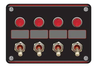 Longacre Accessory Panel Black Switch w/Pilot Light