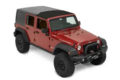 Bestop Jeep Wrangler Soft Top Sunrider for Hardtop For Jeep 2007-2018 Wrangler JK Black Premium Twill Bestop