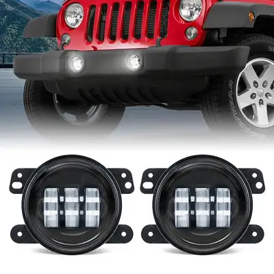 LED Factory Mart 4 inch 30W Cree Power Fog Lamps For Jeep Wrangler & Offroad
