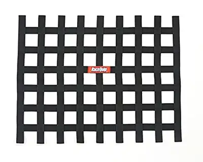 Racequip Ribbon Style Race Car Window Net; Black 18 h x 24 w