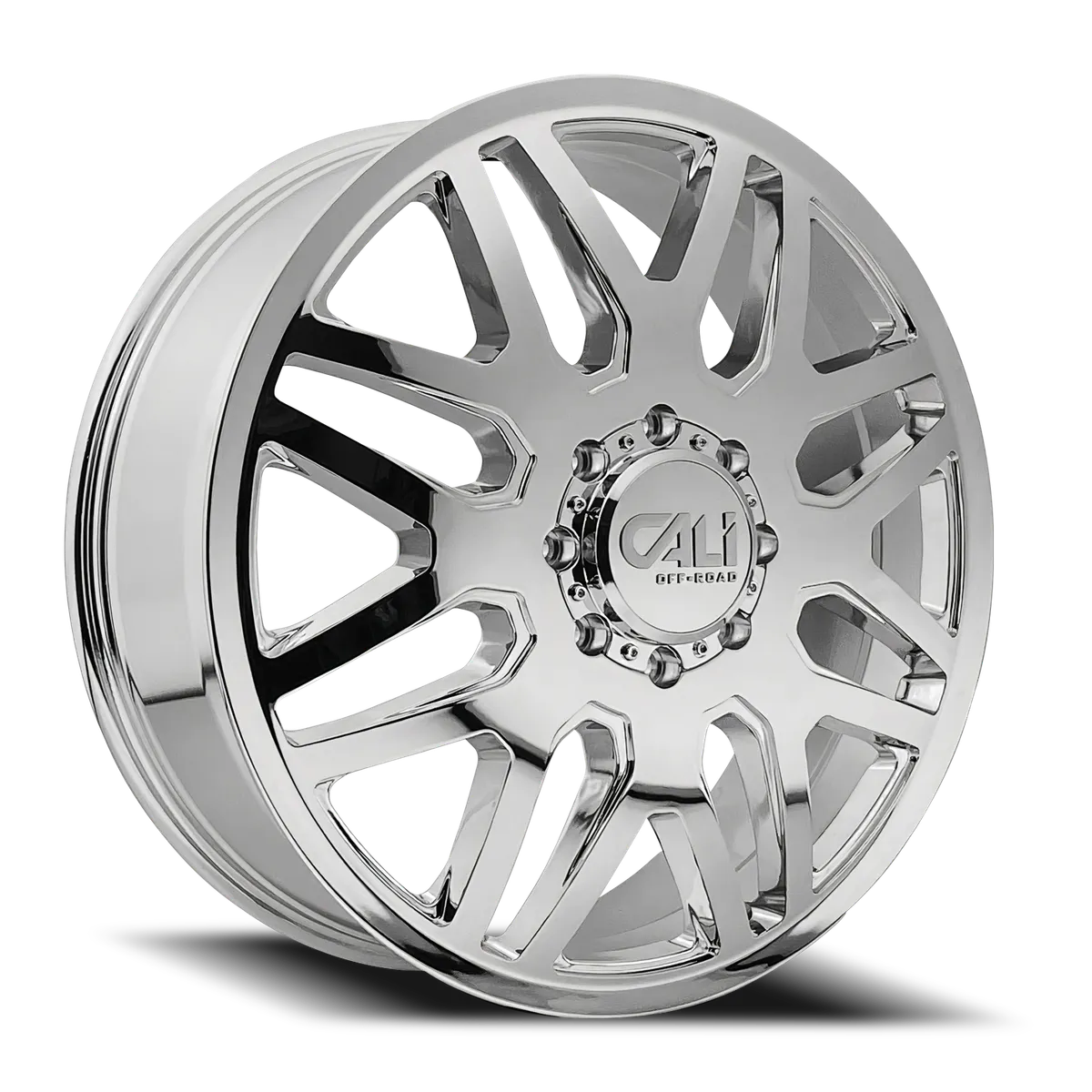 Dually Wheels Invader Dually 9115D CH 24x8.25 Chrome 8 On 165.1 Bolt Pattern 115 Offset Cali Offroad Wheels product image