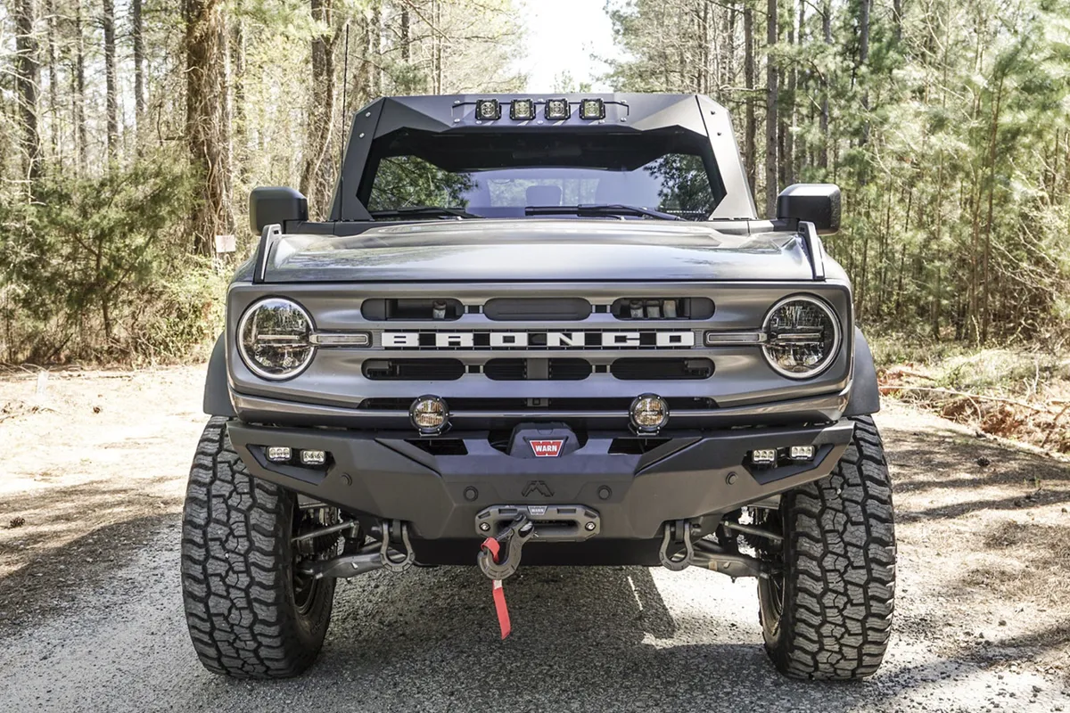 21c Bronco Lifestyle Front Bumper w/ no Guard Winch Ready Sensor Compatible Matte Black product image