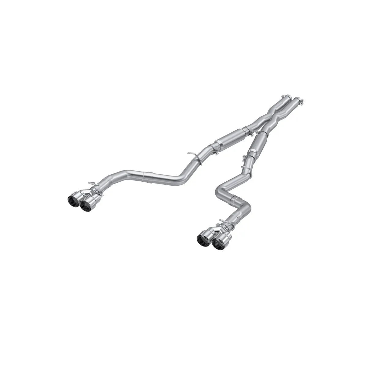 Armor Lite Cat Back Exhaust System; 3 in.; Dual Rear; Quad Tips Street Version; Aluminized3 in.; Dual Rear; Quad Tips Street Version; Aluminized; product image