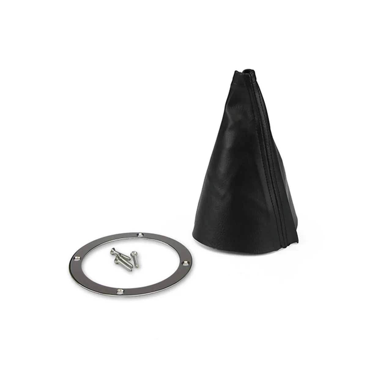 Hot Rod Shifter Boot Kit; Incl. Boot/Stainless Screws/Polished Stainless Boot Ring; product image