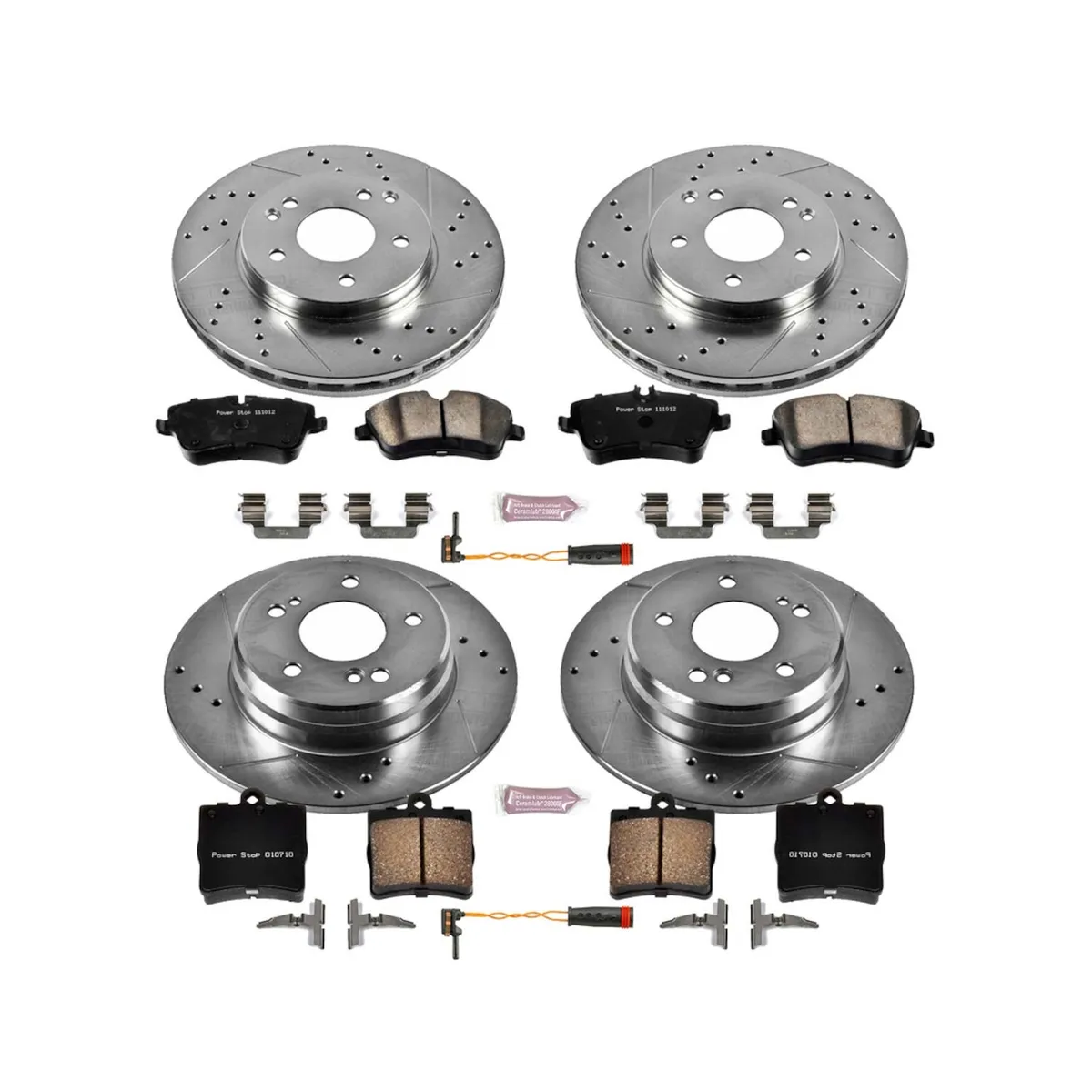 Z23 Evolution Sport Upgrade Kit: Drilled/Slotted Rotors; Carbon-Fiber Ceramic Pads W/Hardware; Pad Sensors product image