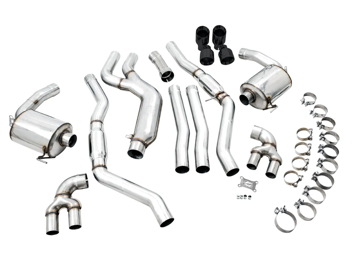 AWE Track Edition Exhaust for G2X M340i / M440i - Diamond Black Tips product image