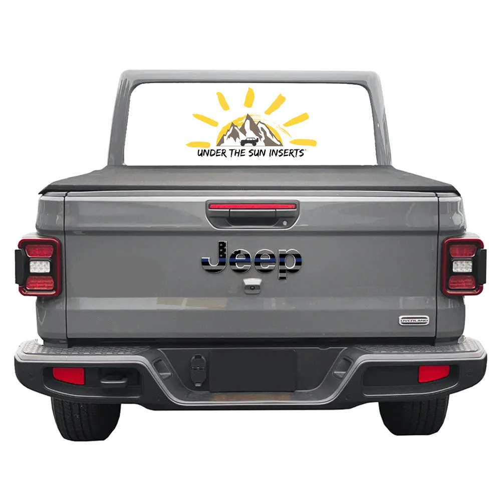 Thin Blue Line Jeep Fender Emblem Overlay Vinyl Decals 2pk product image