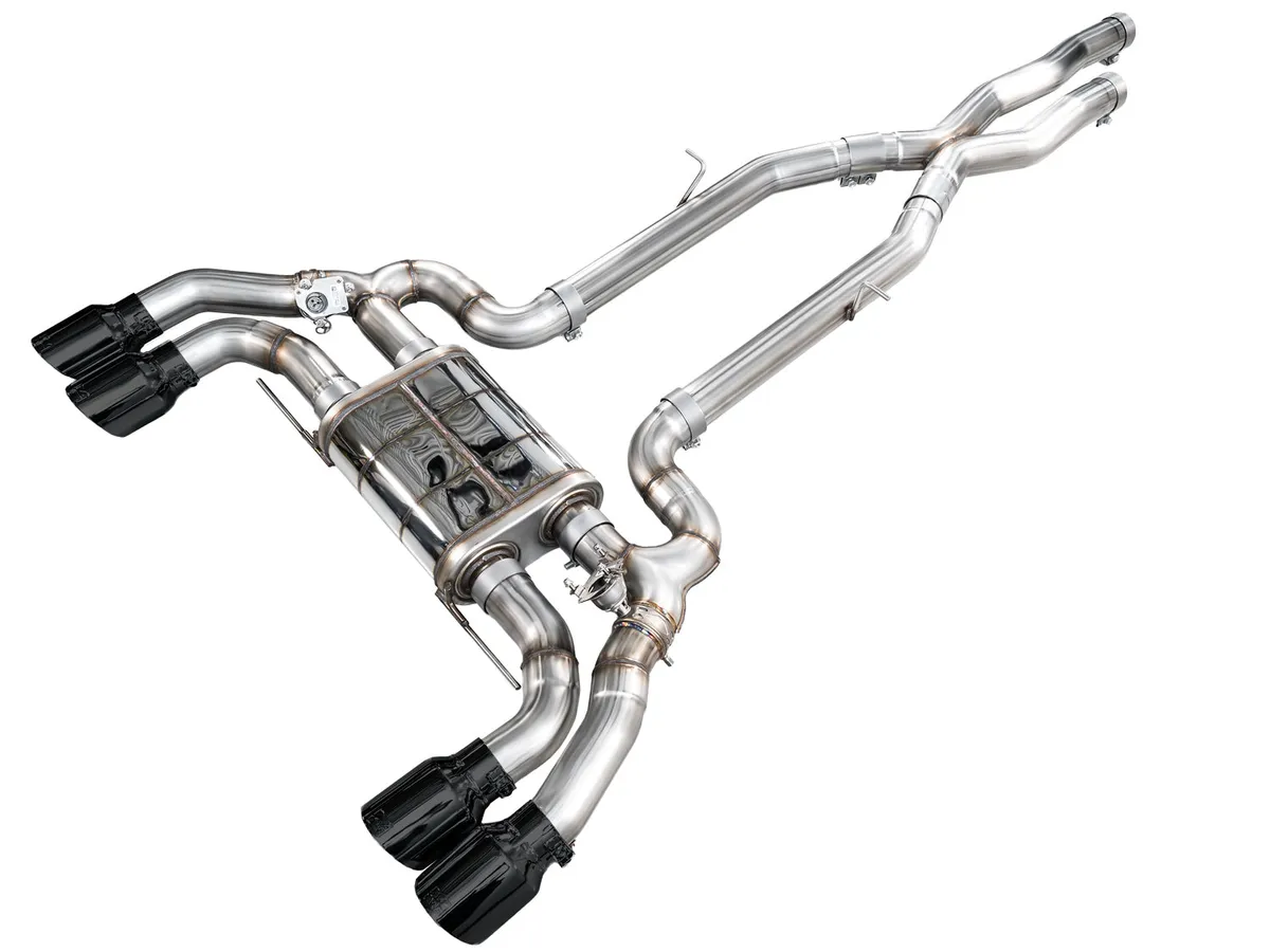 AWE Valved SwitchPath Axleback Exhaust for BMW F97 X3 M / F98 X4 M - Diamond Black Tips - 3025-43301 product image