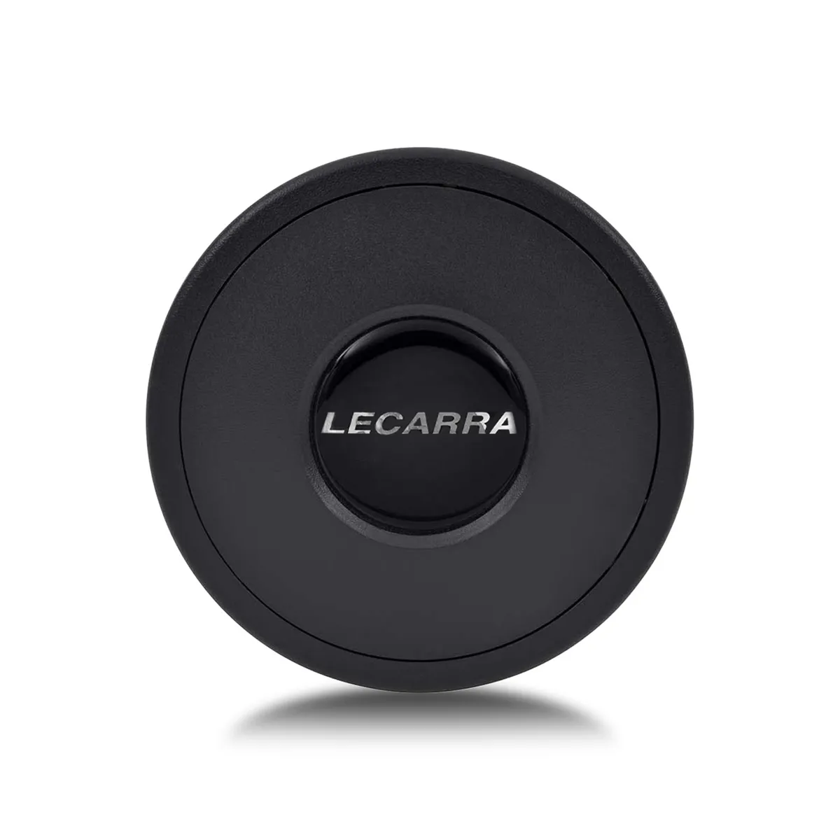 Horn Button; Fits w/MK4/9 Wheel Steering; Plastic; Single Contact; w/Lecarra Logo; Black; product image