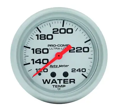 AutoMeter Gauge, Water Temp, 2 5/8", 120-240?F, Mechanical, Ultra-Lite