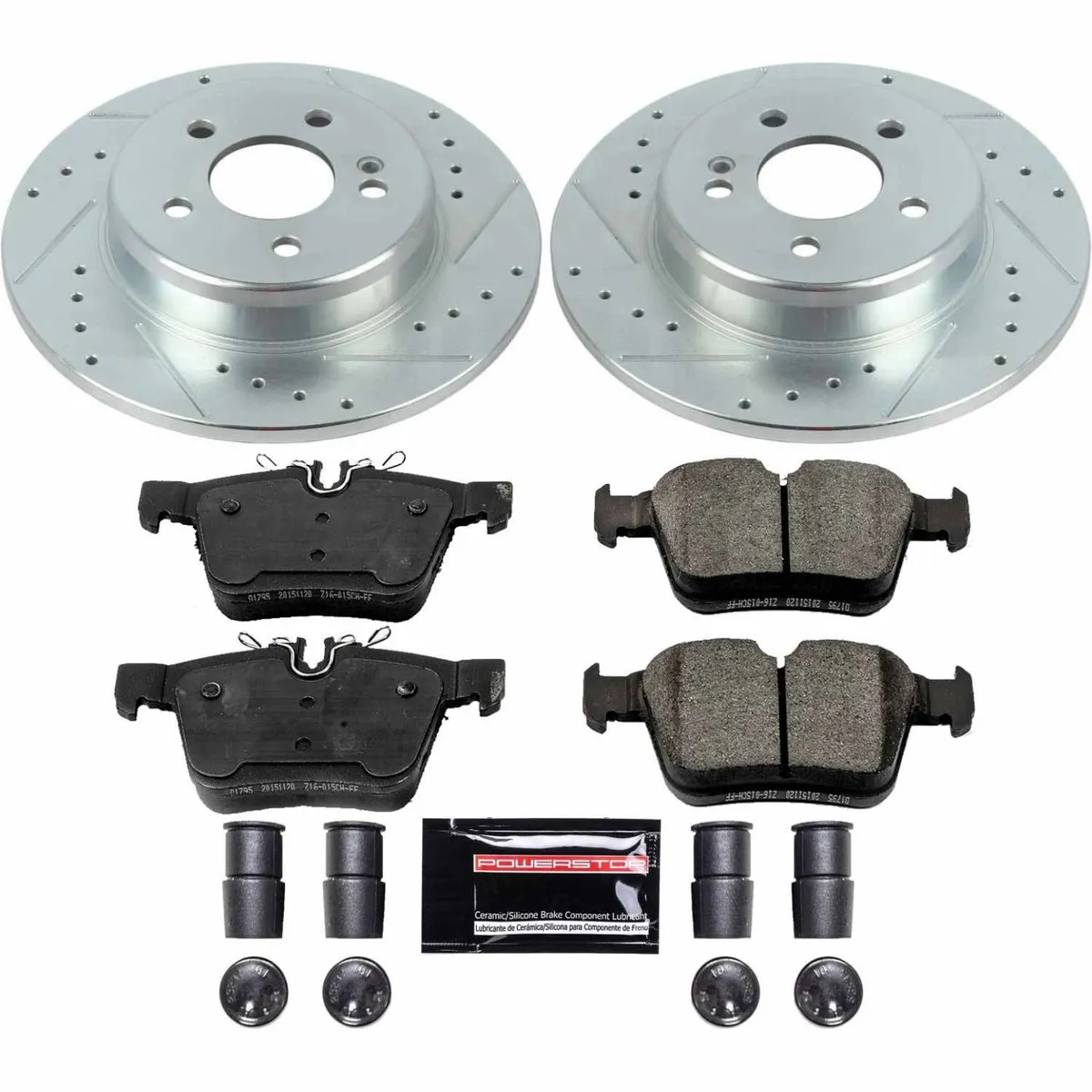 Z23 Evolution Sport Upgrade Kit: Drilled/Slotted Rotors; Carbon-Fiber Ceramic Pads W/Hardware; Pad Sensors product image