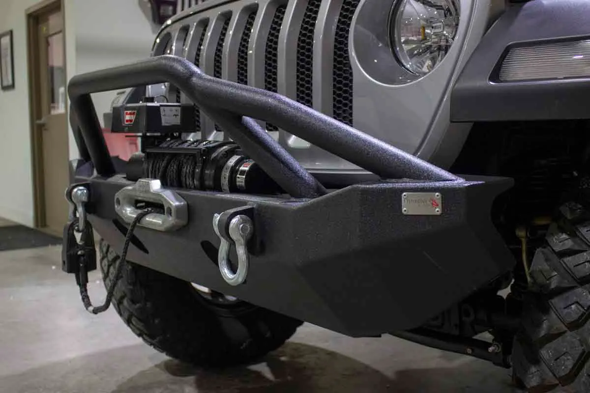 Fishbone Offroad Mid-Width Front Winch Bumper for 2018 & Up Jeep Wrangler/Gladiator FB22088 product image