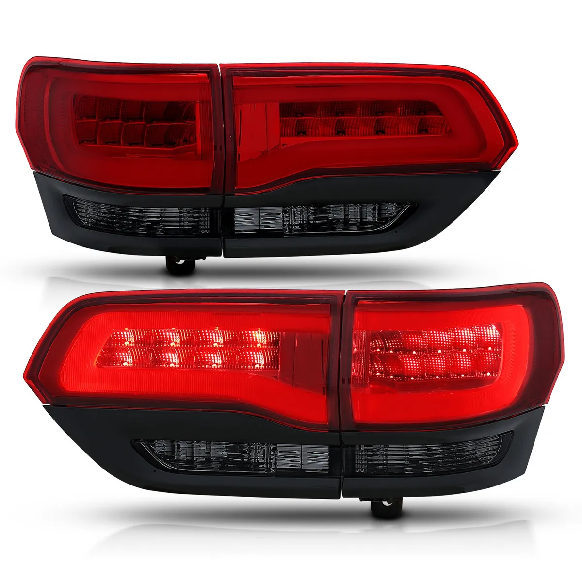 Jeep Grand Cherokee 14-22 LED Tail Light Red/Smoke Lens Black Trim (4pcs) product image