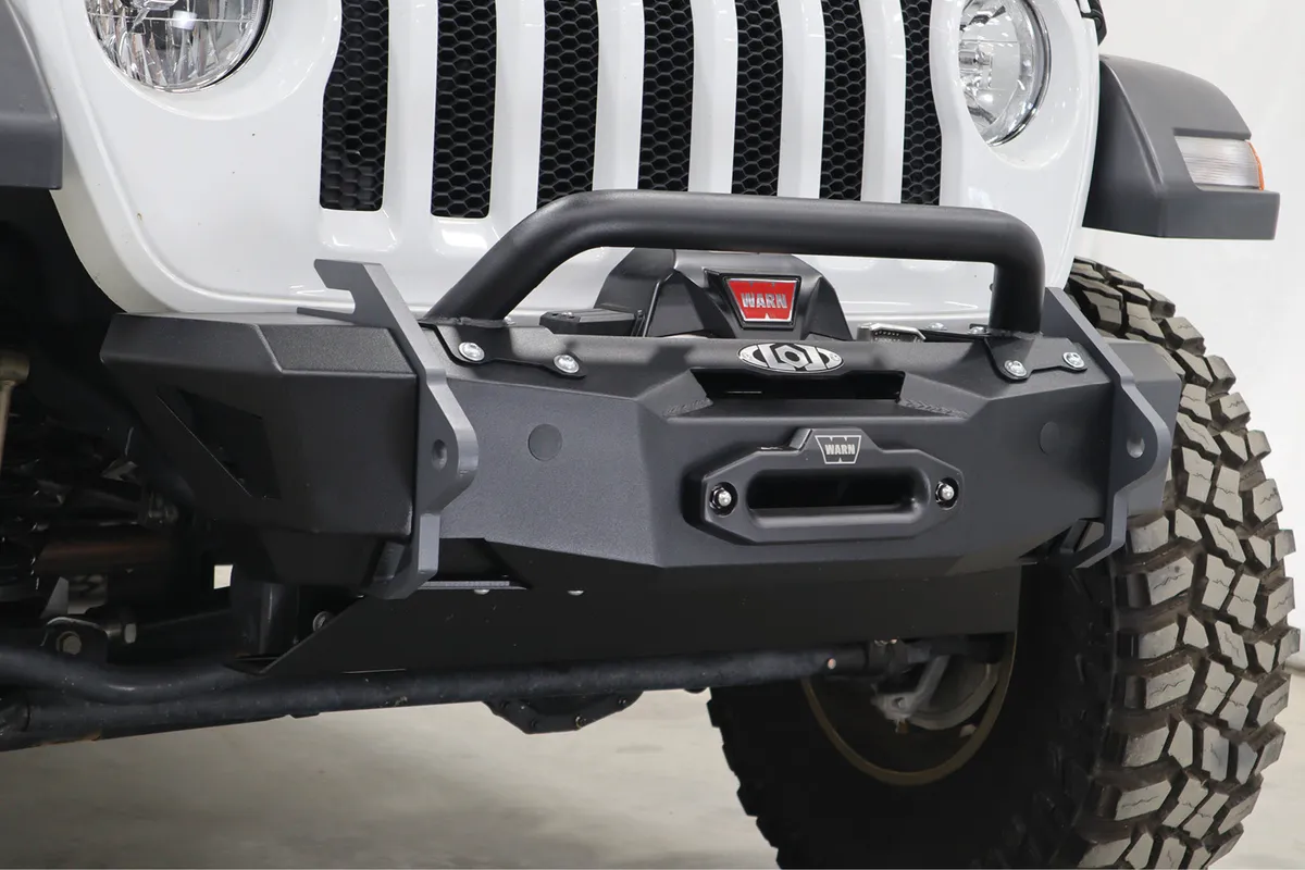 LOD JK/JL/JT Black Ops Stubby Winch Front Bumper (Black Powder Coated) product image