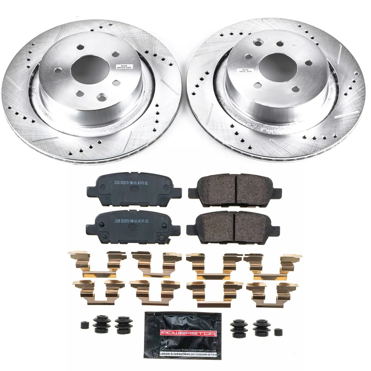 Z23 Evolution Sport Upgrade Kit: Drilled/Slotted Rotors; Carbon-Fiber Ceramic Pads W/Hardware product image