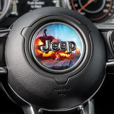 Under The Sun Inserts Pumpkin Smoke Blue Steering Wheel Decal