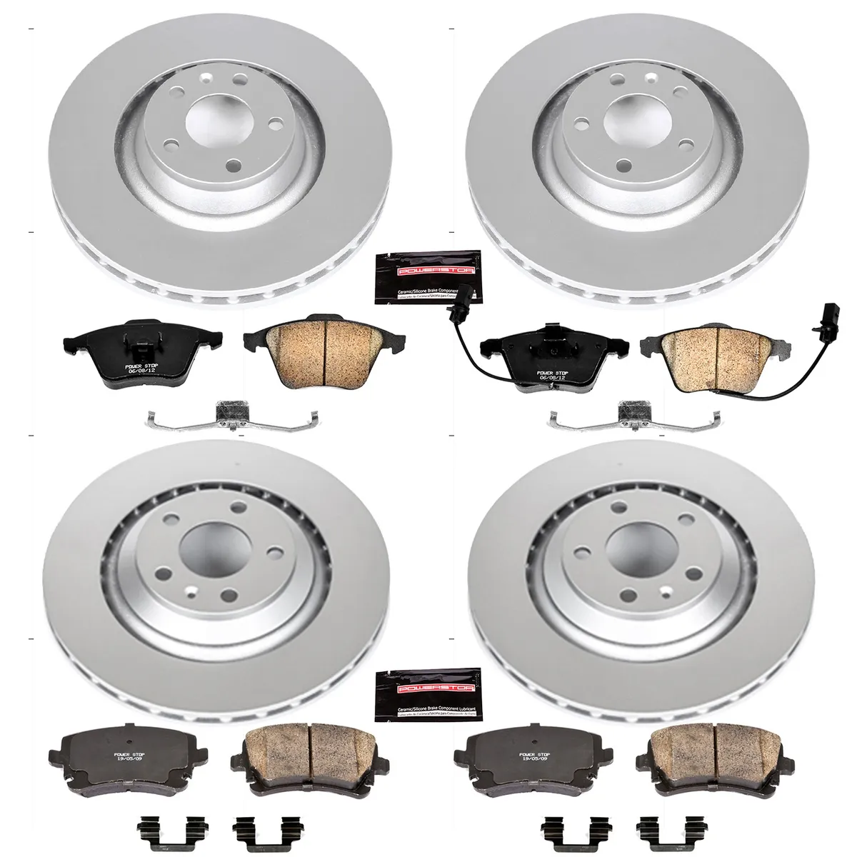 Z23 Sport Geomet Coated Rotor Kit For European Vehicles: Genuine Geomet Fully Coated Rotors; Carbon-Fiber Ceramic Pads W/Hardware product image