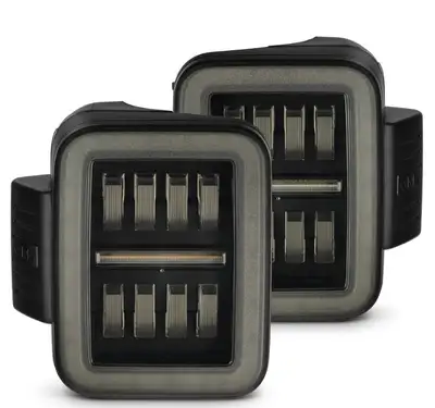 AlphaRex 19c Gladiator JT Nova Prismatic LED Tail Lights Alphablack