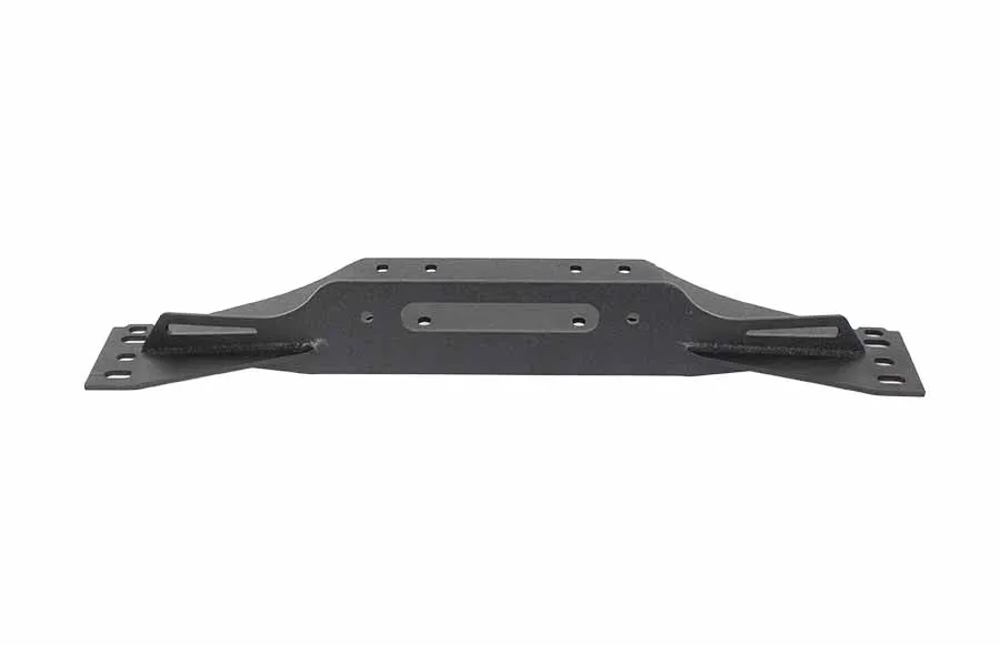 Jeep TJ Winch Plate Steel 97-06 Wrangler TJ Black Textured Powdercoat Piranha Series Fishbone Offroad product image