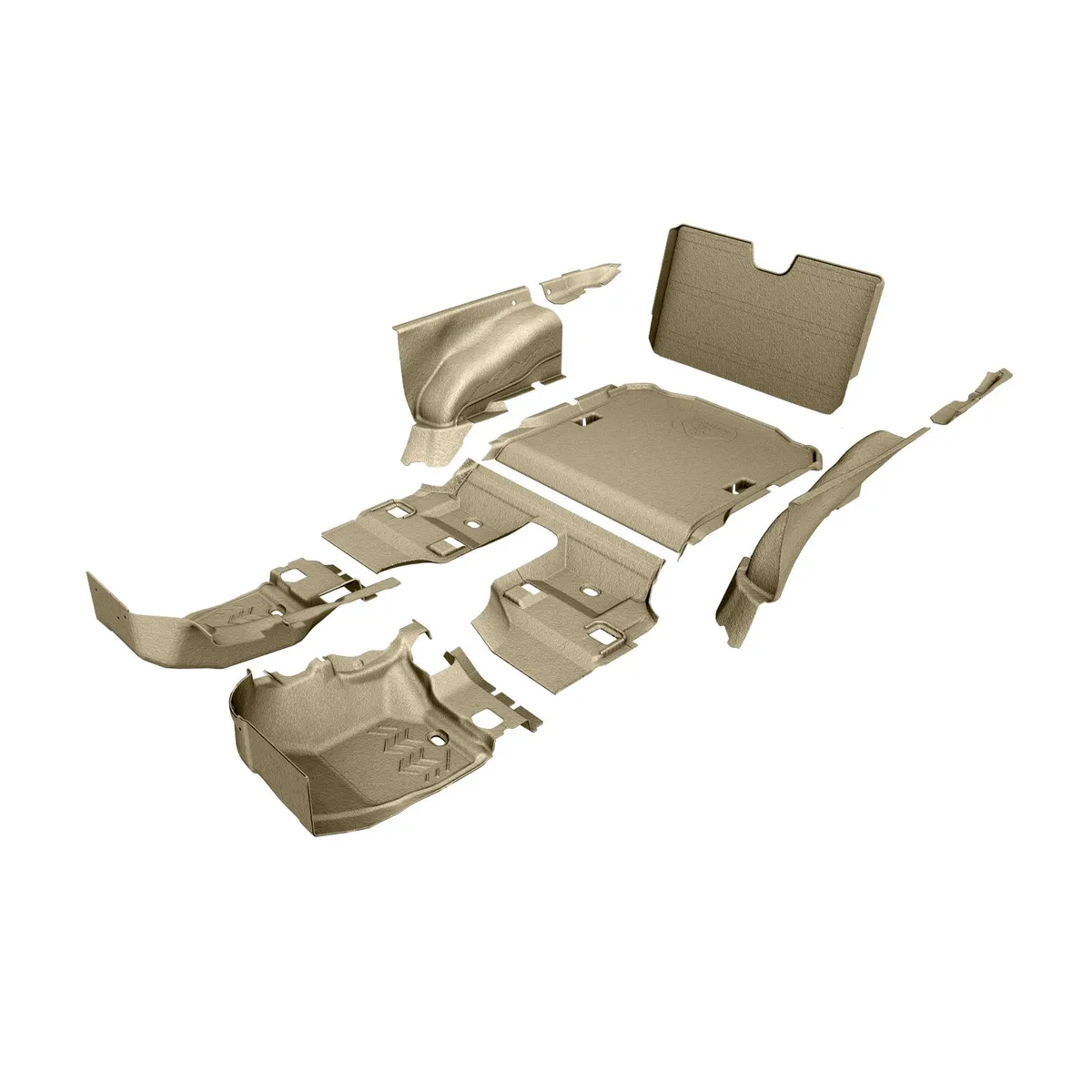 11-18 Wrangler JK 2dr full vehicle kit front and rear flooring cargo mat wheelhouse covers (l/r) seatback cover mesa smoke product image