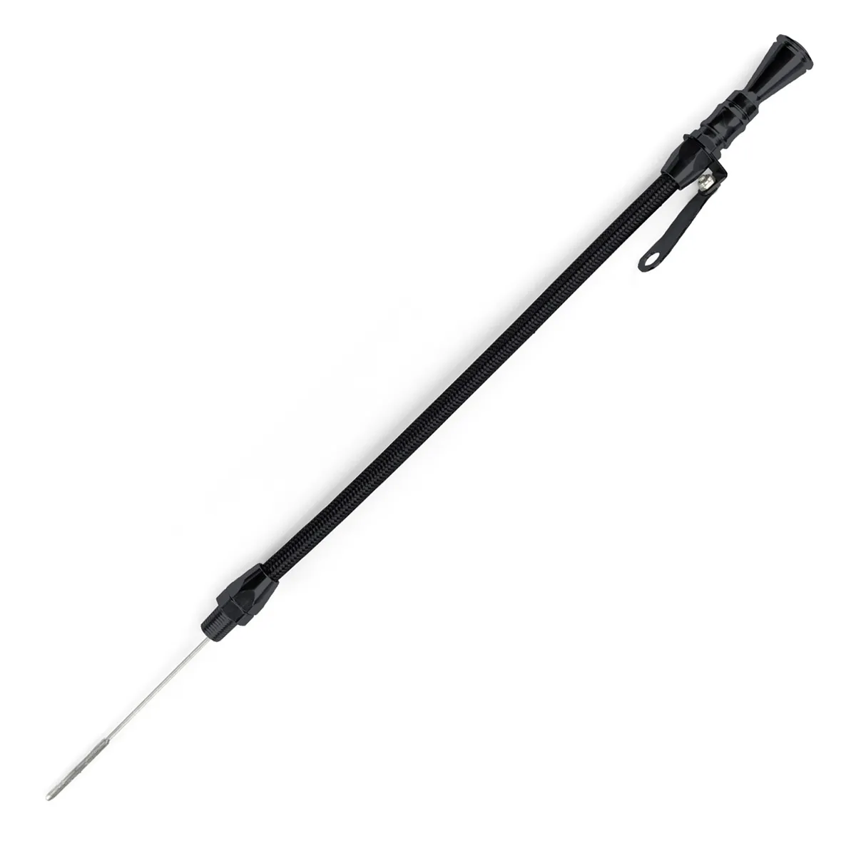 Anchor Tight Locking Flexible Engine Dipstick; Universal; 1/4 in. NPT Fitting Gauge To Fit; 12 in. Housing Length; Extra Long Inner Rod; Black Finish; product image