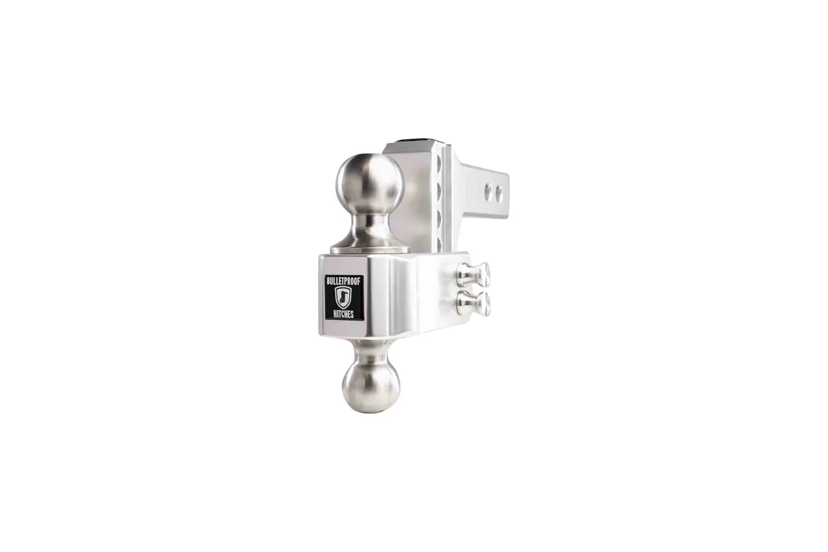 2.0" Aluminum Medium Duty Hitch 2" Drop/Rise w/ Stainless Steel Dual Ball product image