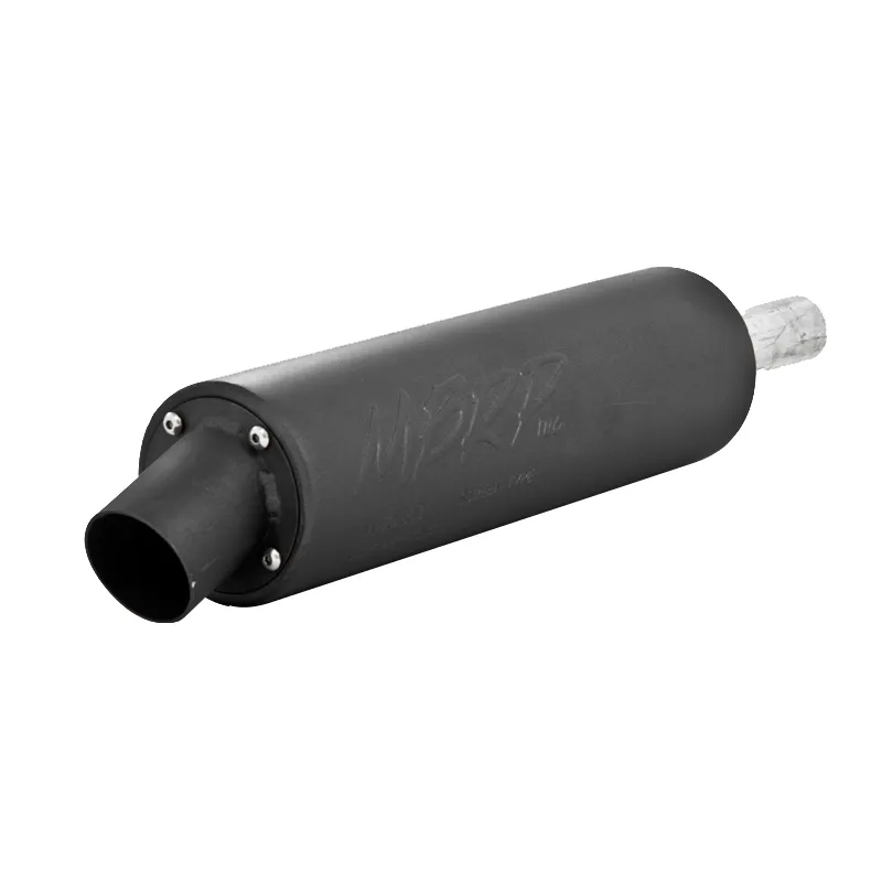 ATV Exhaust System With Utility Muffler; Slip-On; Direct Replacement; 1.25 in. Inlet; 3.5 in. Diameter Body; Chambered Muffler; product image