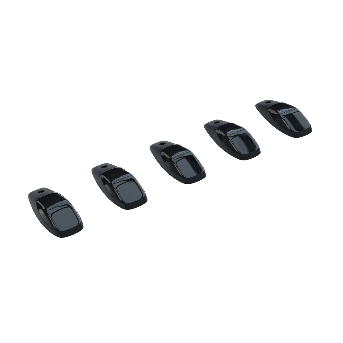 Dodge 19-23 RAM Heavy-Duty 2500 3500 5-Piece Set Smoked Cab Roof Light Lens With 2-Way Forward Rear Facing Amber Ultra High-Power Leds - Attn Plug-N-Play Replacement For OEM Factory Installed Cab Roof Lights product image