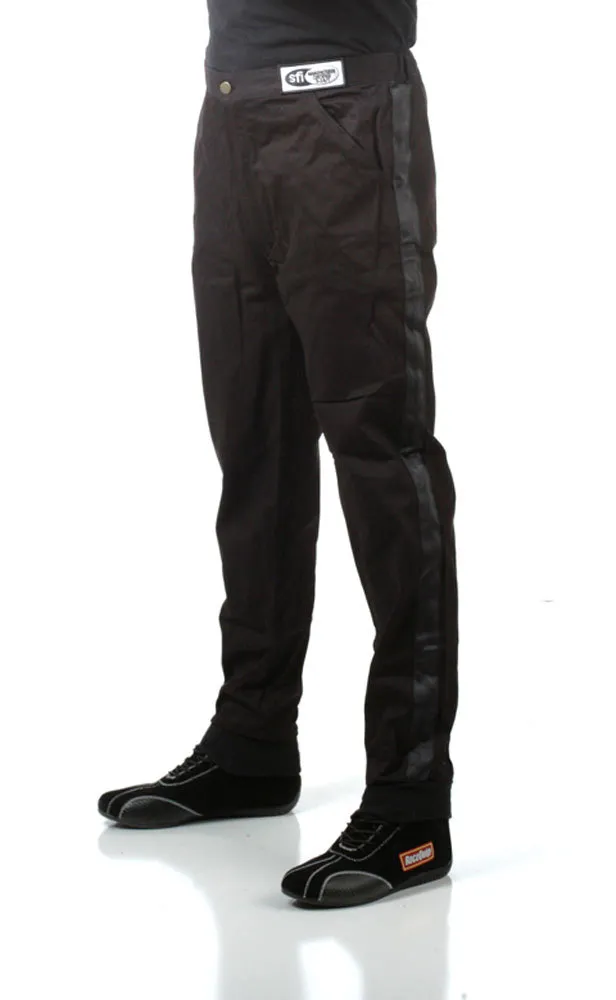 Racequip Single Layer Racing Driver Fire Suit Pants; Sfi 3.2a/ 1 ; Black 5xlarge