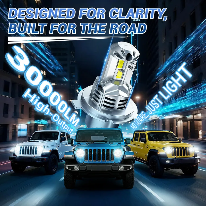 13000LM 110W Fit For 2018-2025 Jeep Wrangler Sport H13 LED Headlight Bulbs High Luminosity | SP Pro Series product image