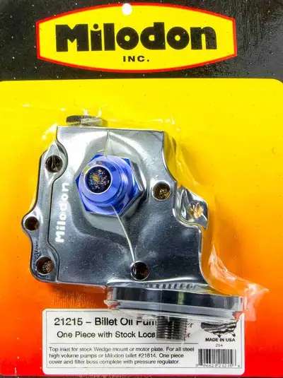 Milodon Billet Oil Pump Cover & Filter Boss - Wedge