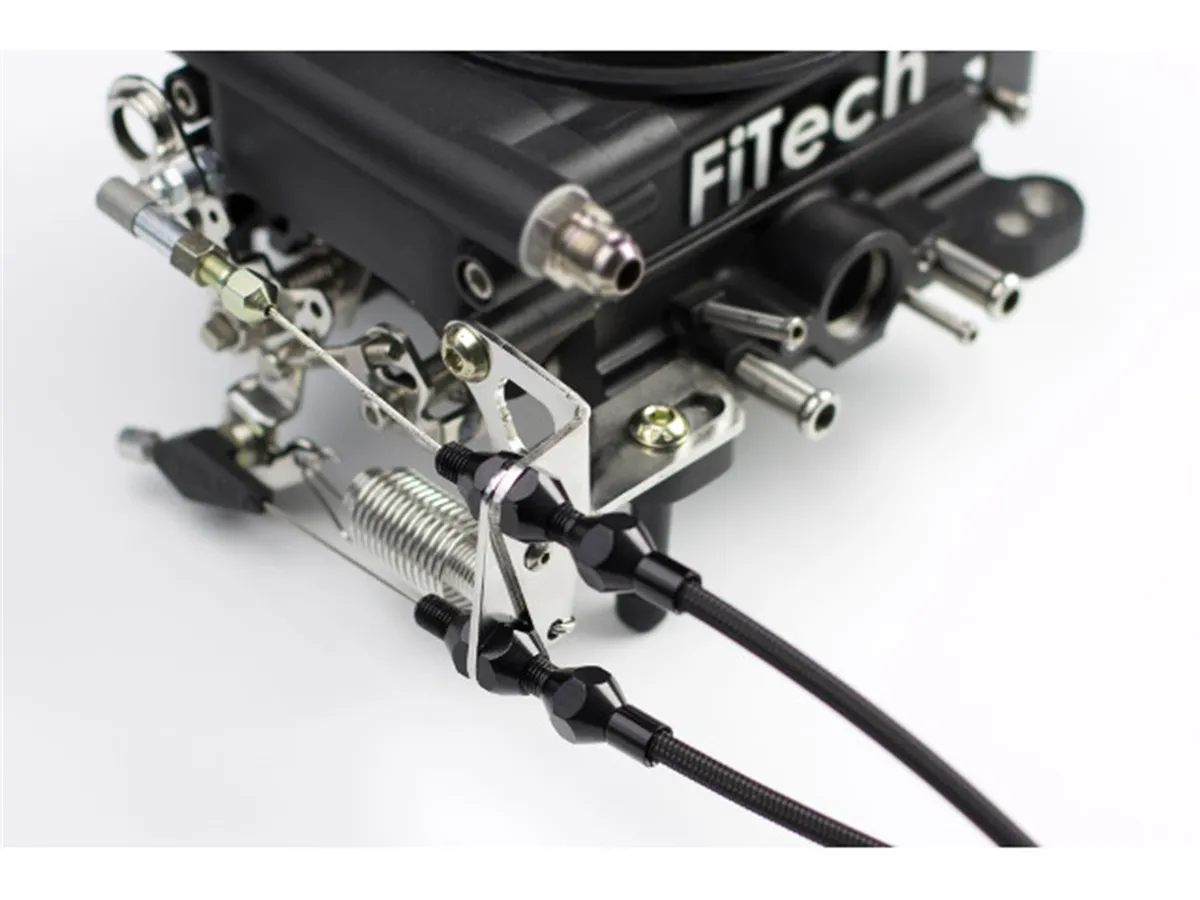 Throttle Cable Bracket; Fits w/Fitech EFI; Stainless Steel; product image