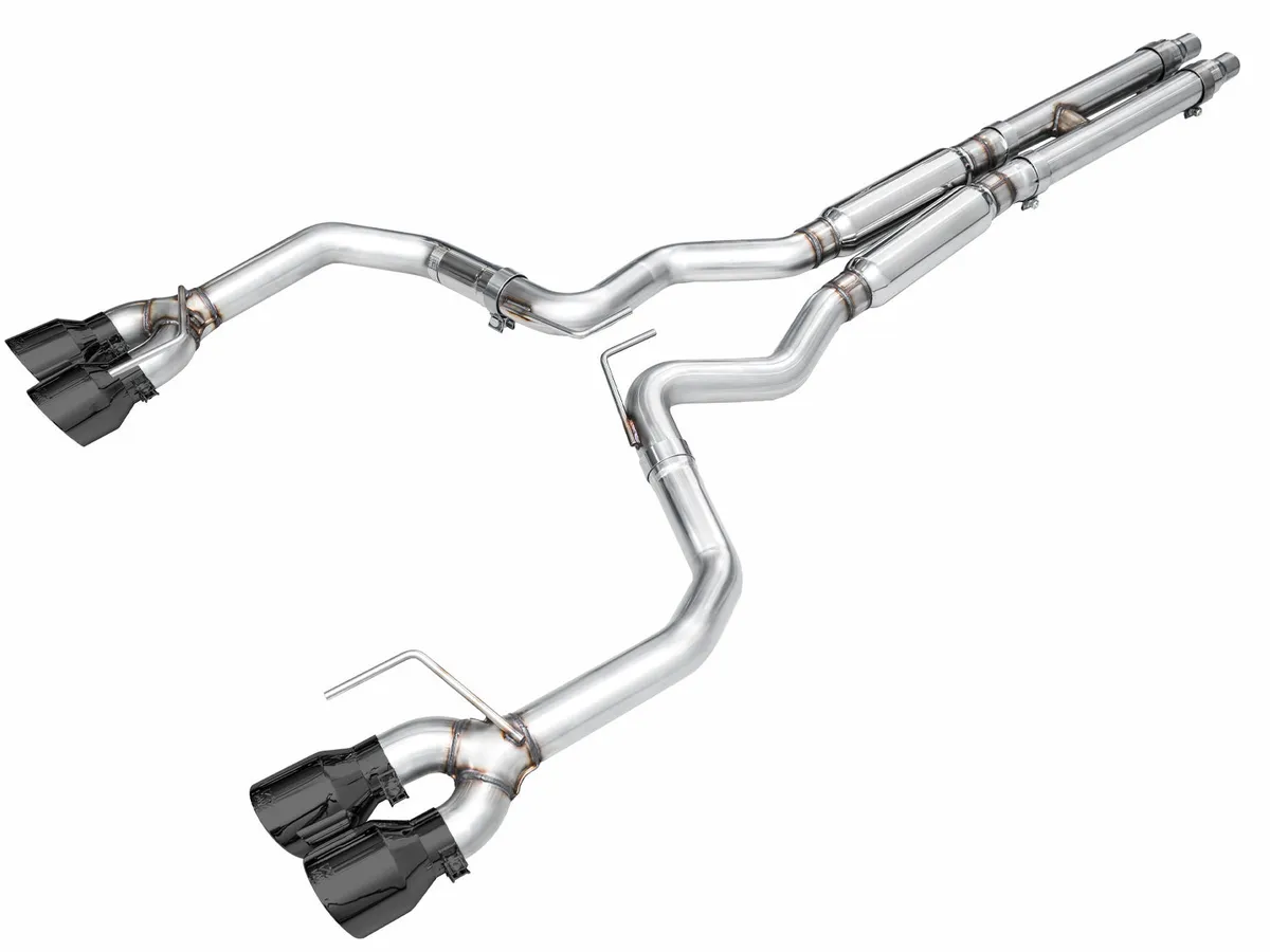 AWE SwitchPath™ Exhaust for S650 Ford Mustang GT Fastback - Quad Chrome Silver Tips product image