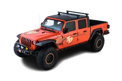 Rhino-Rack USA Rhino Rack Heavy Duty Black 2 Bar Roof Rack w/ Backbone and RLT600 Legs  - JT