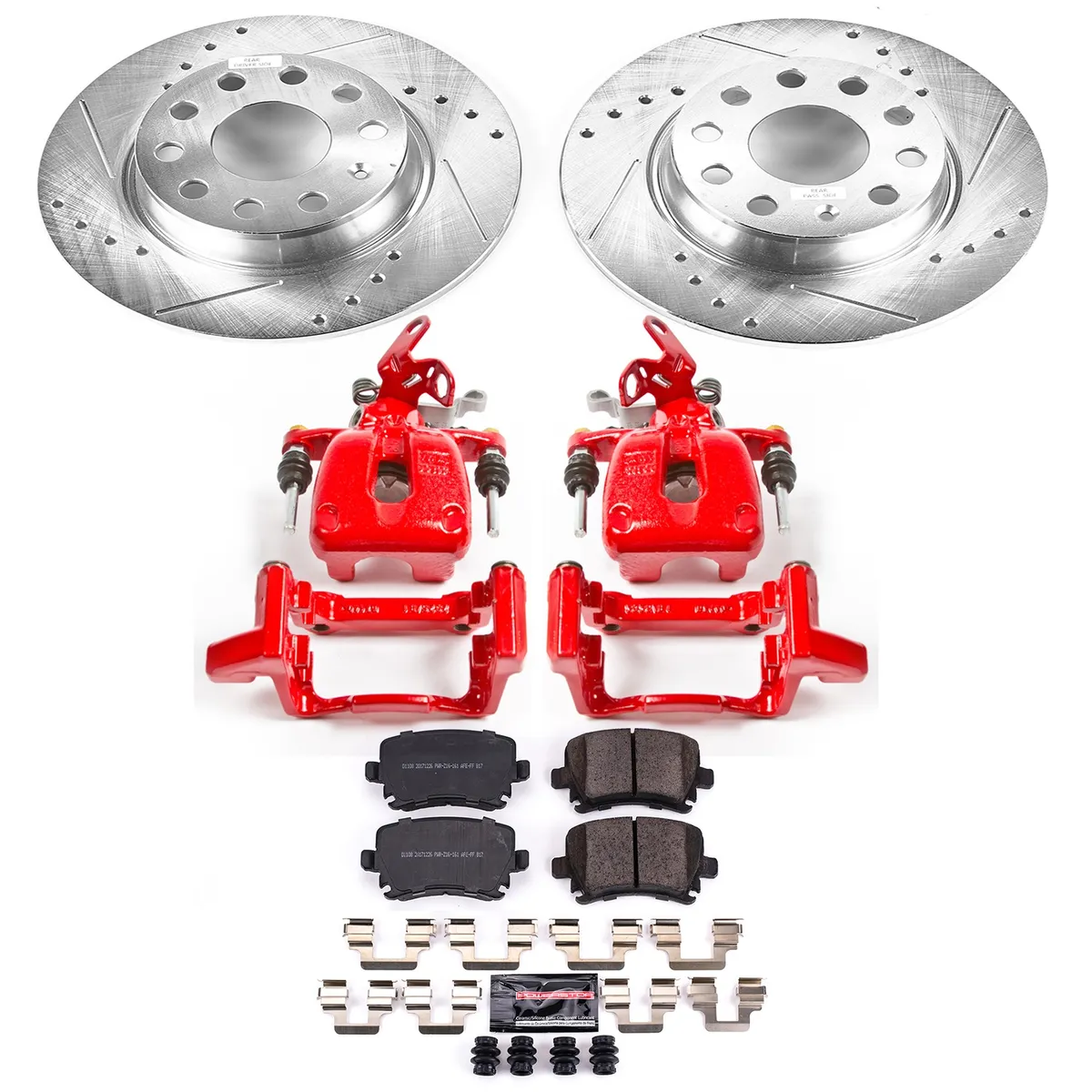 Z23 Evolution Sport Upgrade Kit: Drilled/Slotted Rotors; Carbon-Fiber Ceramic Pads; Powder Coated Calipers product image