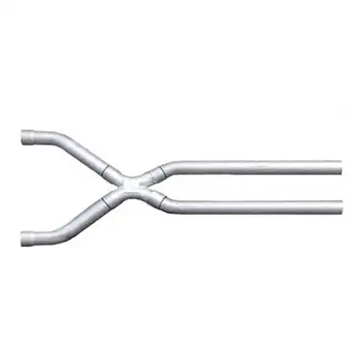 Pypes Performance exhaust Exhaust X-Pipe Kit Intermediate Pipe 3 in Tunnel Crossover Hardware Incl Natural 409 Stainless Steel Pypes Exhaust