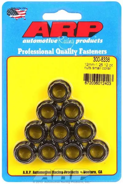 ARP Auto Racing M12 x 1.25 12pt Nut Kit (Small Collar)