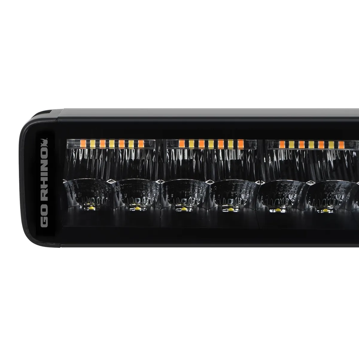 go Rhino 752002112cds Blackout Combo Series - Doubleline 20 Double Row LED Light Bar W/Amber Leds product image