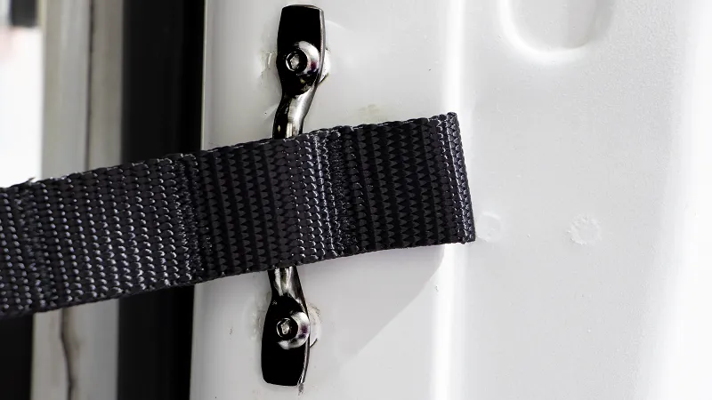 Jeep TJ Polished Stainless Door Strap Kit For Wrangler TJ Black Powdercoat Stainless Steel Kentrol product image