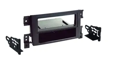 Metra Electronics TURBOKits; Radio Installation Kit; Incl. Instructions/Hardware/Storage Pocket/Snap-In ISO Mount System w/Custom Trim Ring; Recessed DIN Opening; Silver;