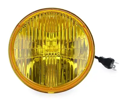 Holley Retrobright LED Headlight 7in Round Yellow Lens