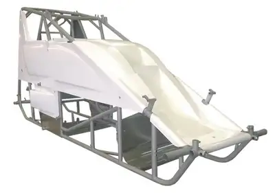 Triple X Race Components Sprint Car Kit B X-Wedge White Inside Rail Body