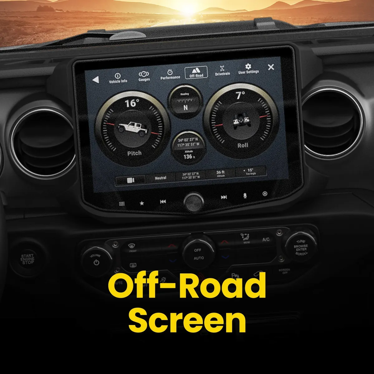 HORIZON10 Jeep Wrangler JL (2018-23)/Gladiator JT (2020-23) 10" Radio Fully Integrated Kit w/Nav Card | Displays Vehicle Info & Off-Road Mode product image